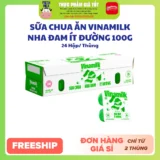 Sữa Chua Ăn Vinamilk Nha Đam Ít Đường 100g x 24 Hộp Giá Sỉ